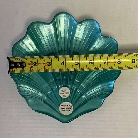 Set of 4 Princess House Sell Plates 1479 Dish Teal in Colour Made in Turkey NEW - Picture 12 of 13